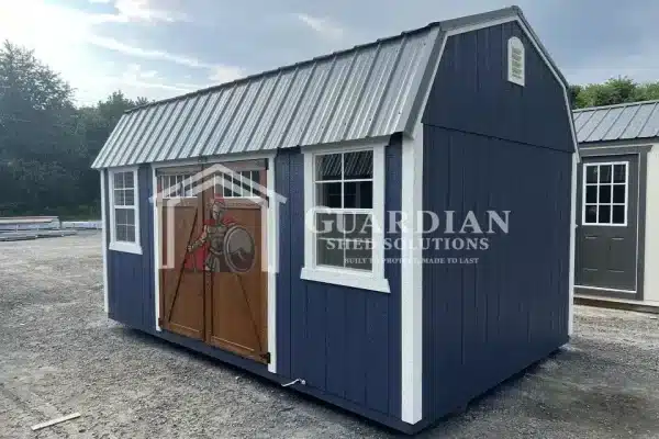 10’x16′ Guardian Lofted Charcoal Blue Electrical Package Base