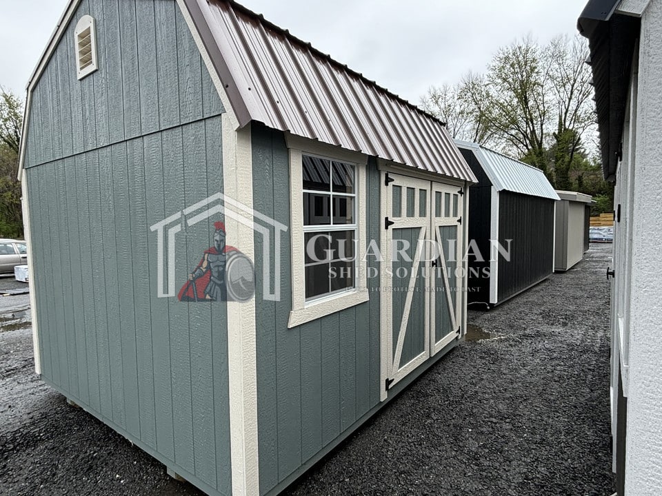 10’x12′ Sage Green Lofted Barn