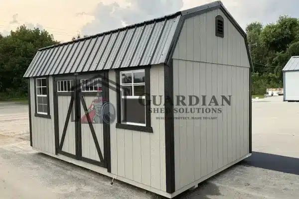 10’x16′ Lofted Guardian Shed Felted Wool with Black
