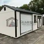 10′ x 24′ Utility Shed with Garage Door & Workbench