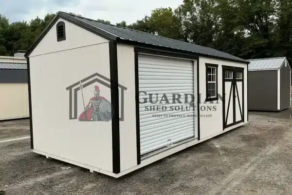 10′ x 24′ Utility Shed with Garage Door & Workbench