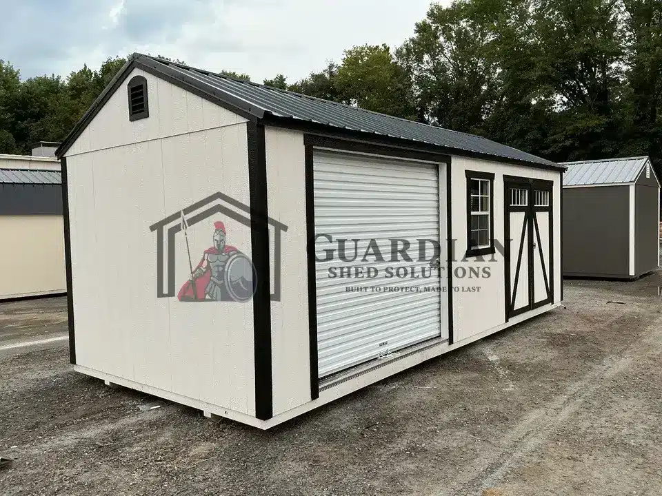 10′ x 24′ Utility Shed with Garage Door & Workbench