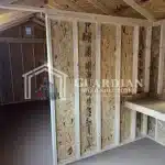 10′ x 24′ Utility Shed with Garage Door & Workbench